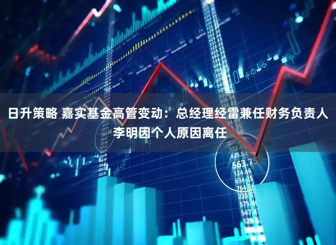 日升策略 嘉实基金高管变动：总经理经雷兼任财务负责人 李明因个人原因离任